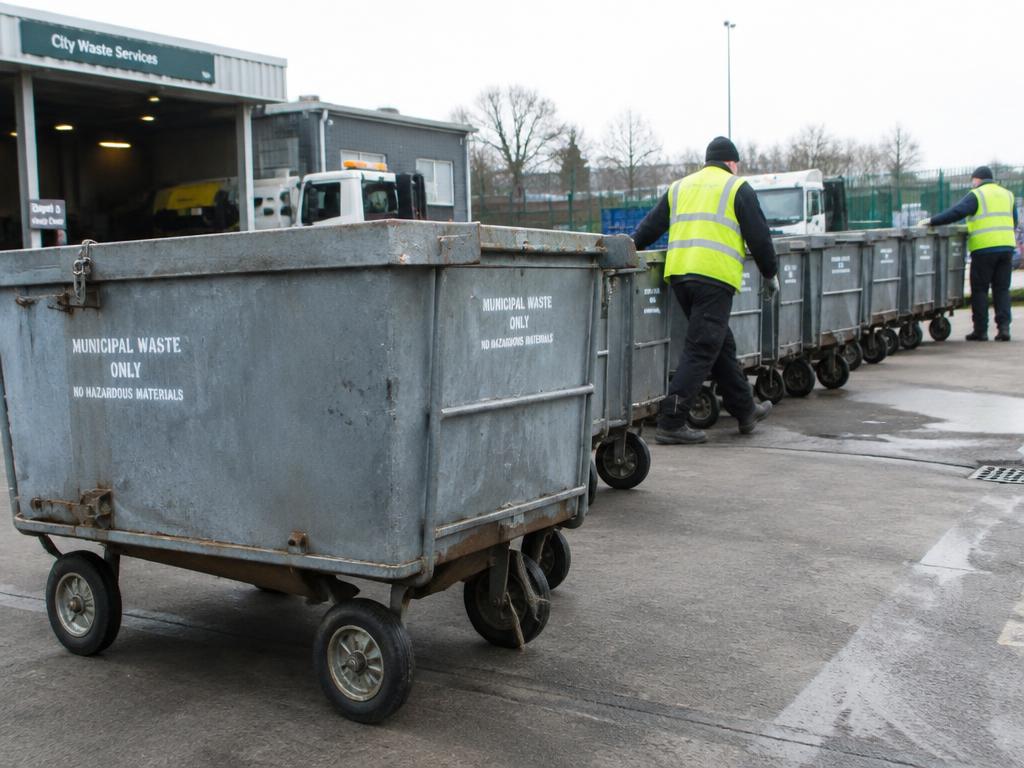 Large trolley for bulk waste transportation